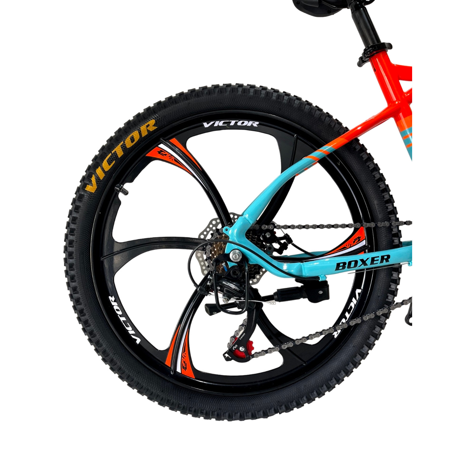 دوچرخه کوهستان اسپرت VICTOR مدل BOXER سایز 24 دوچرخه-کوهستان-اسپرت-VICTOR-مدل-BOXER-سایز-24-آبی-نارنجی